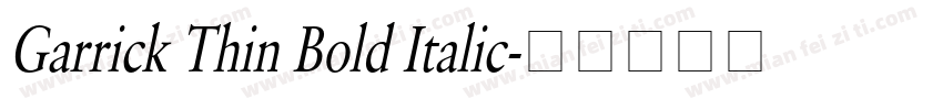 Garrick Thin Bold Italic字体转换